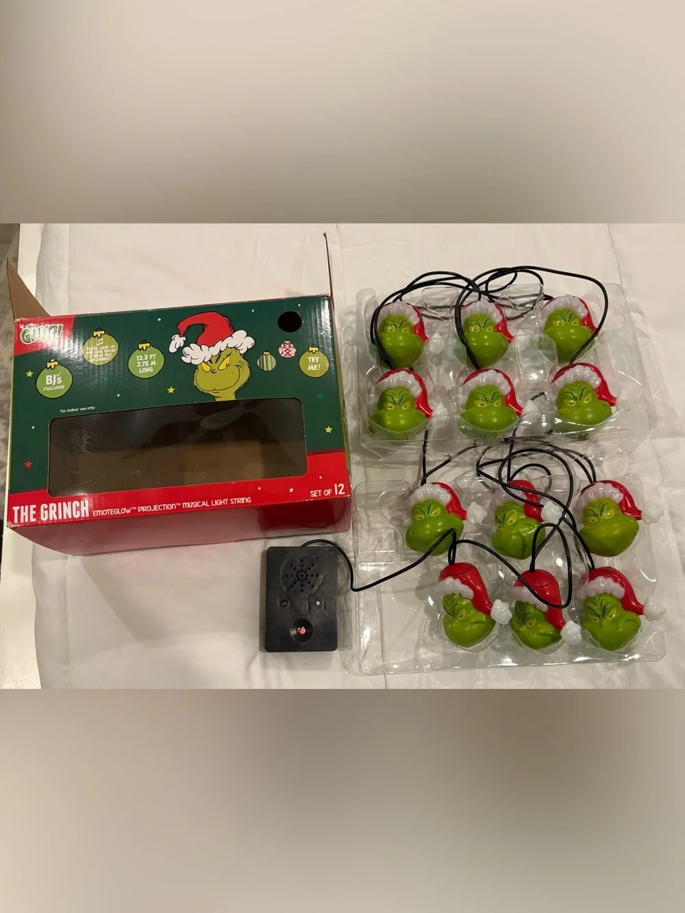 The Grinch Green & Red Musical Light String - holiday decor for tree
